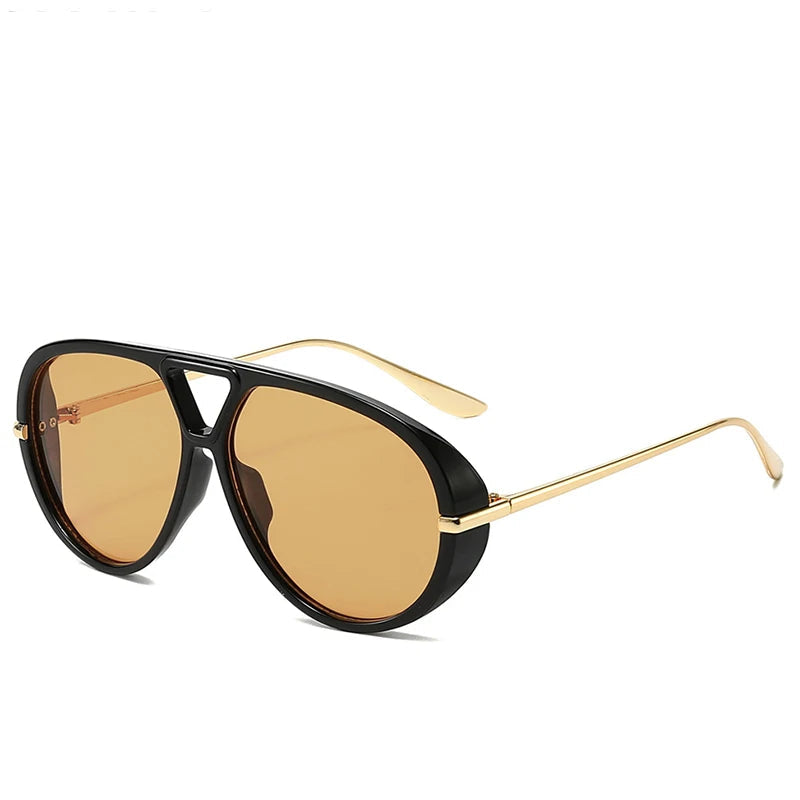 Óculos Pilot Punk Oversized 2025 – Vintage Luxo UV400