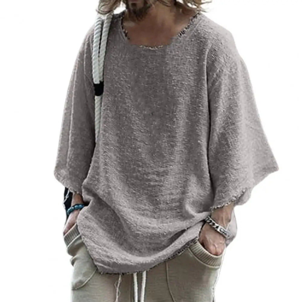 Camiseta Masculina Relic Raw – Manga Longa com Bordas Irregulares
