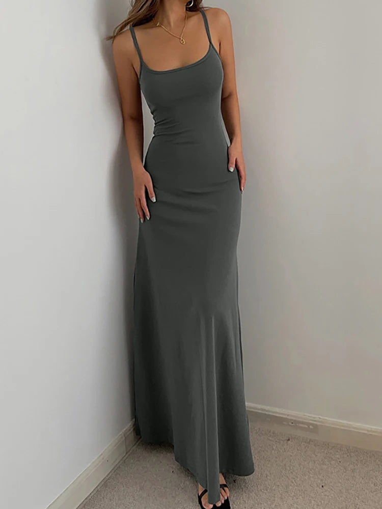 Vestido Longo Halter Feminino - Verão 2025