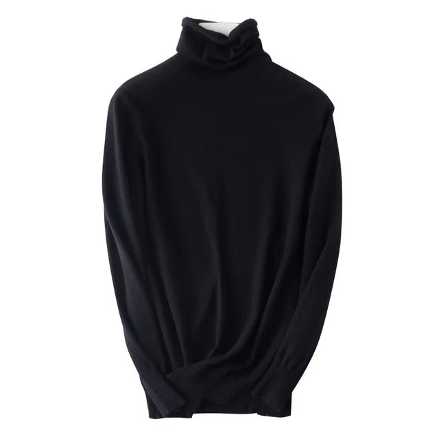 Blusa Gola Alta Slim Yahmandy™ – Tricô Coreano Ajustado Outono/Inverno 2025