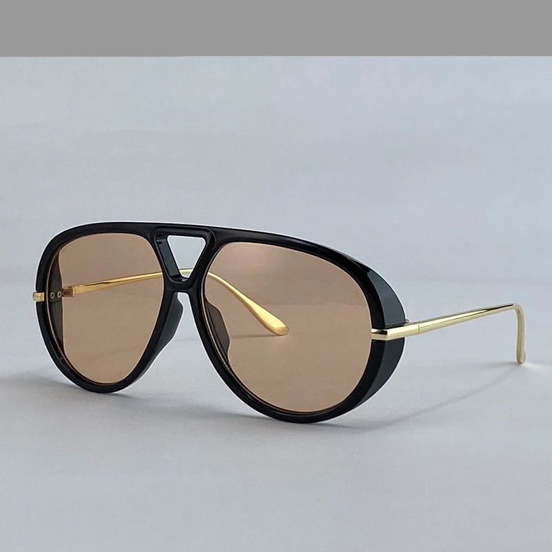 Óculos Pilot Punk Oversized 2025 – Vintage Luxo UV400