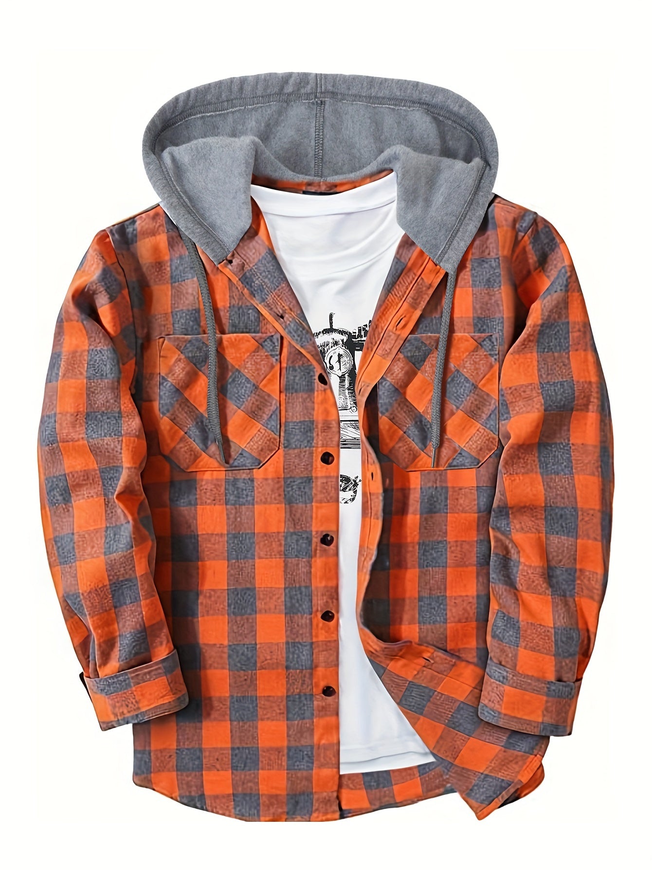 Camisa Masculina com Capuz em Xadrez - Conforto e Estilo para o Dia a Dia