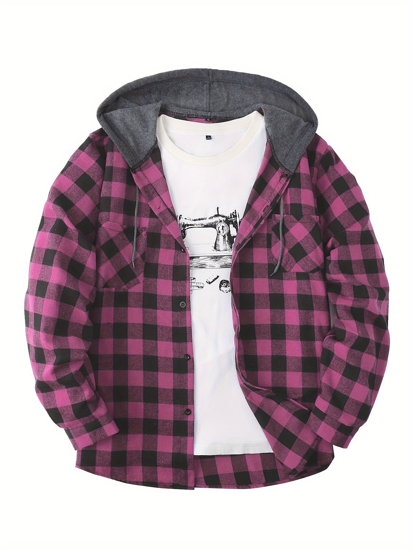 Camisa Masculina com Capuz em Xadrez - Conforto e Estilo para o Dia a Dia