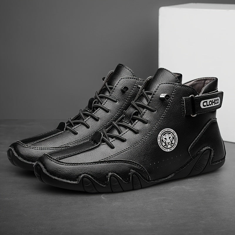 Botas Masculinas em PU - Conforto Antiderrapante para Atividades ao Ar Livre