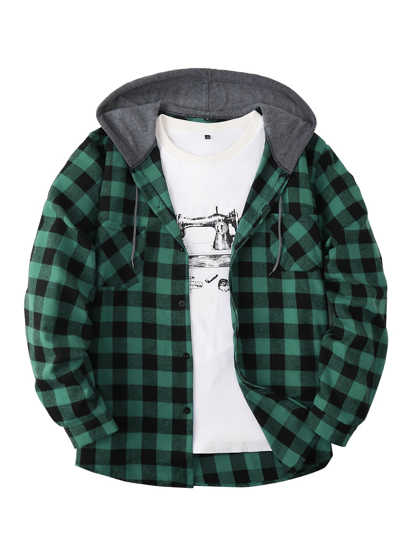 Camisa Masculina com Capuz em Xadrez - Conforto e Estilo para o Dia a Dia