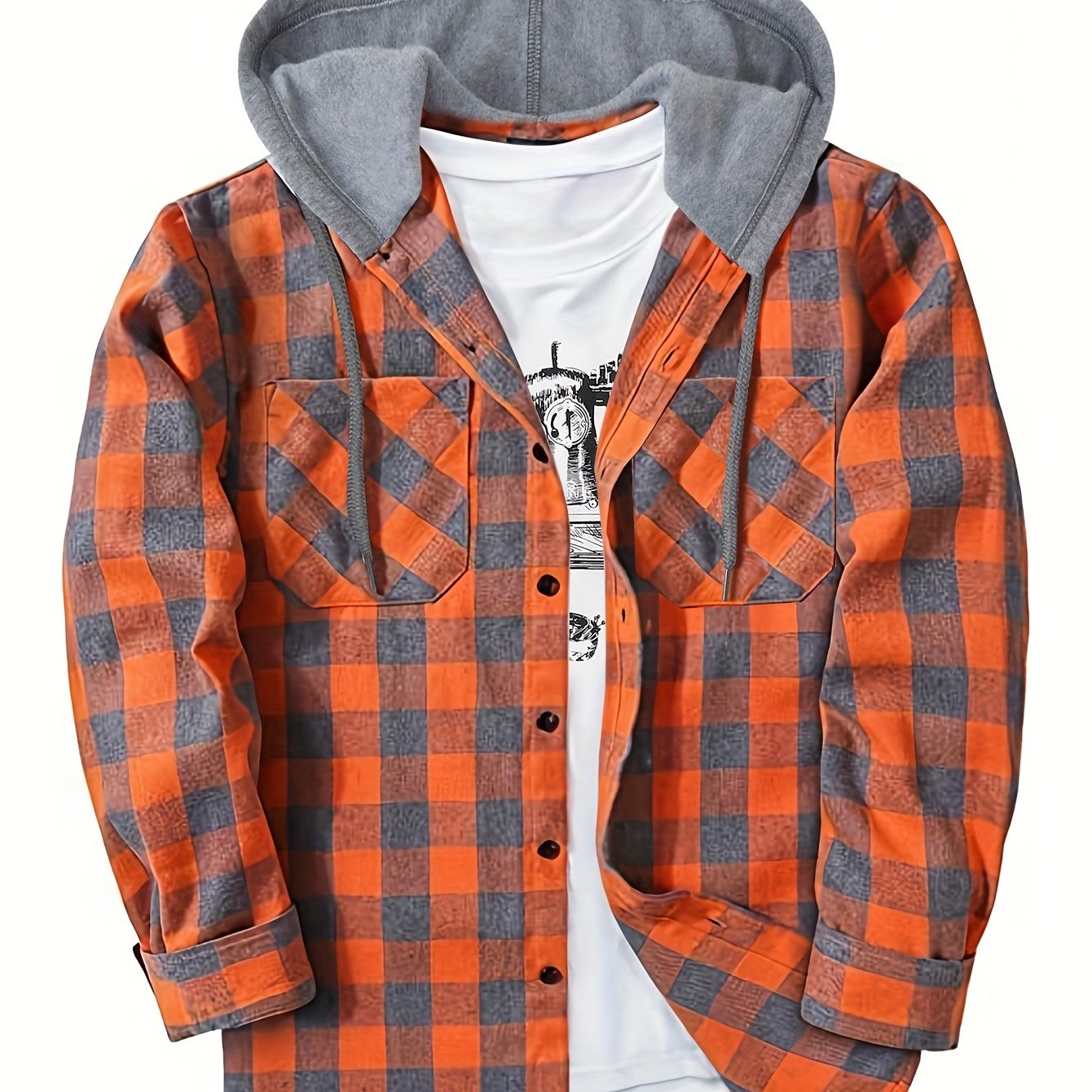 Camisa Masculina com Capuz em Xadrez - Conforto e Estilo para o Dia a Dia