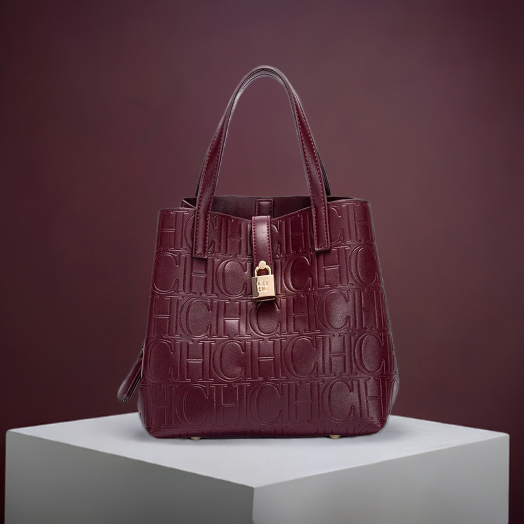 Bolsa Feminina Clássica Retro 2025 - Couro Sintético PU | Estampa Letter | Grande Capacidade
