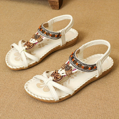 Sandália Feminina Elegante com Strass - Conforto e Brilho para o Verão