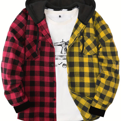 Camisa Masculina com Capuz em Xadrez - Conforto e Estilo para o Dia a Dia