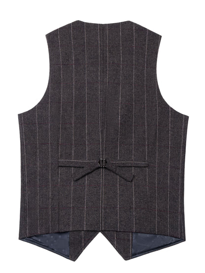 Colete Social em Tweed Herringbone - Slim Fit Premium para Casamentos e Eventos