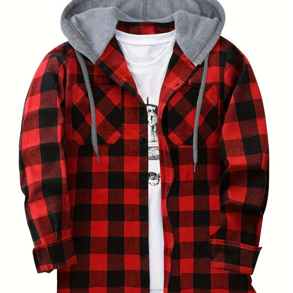Camisa Masculina com Capuz em Xadrez - Conforto e Estilo para o Dia a Dia