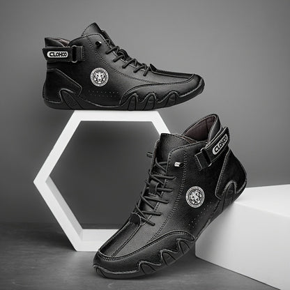 Botas Masculinas em PU - Conforto Antiderrapante para Atividades ao Ar Livre