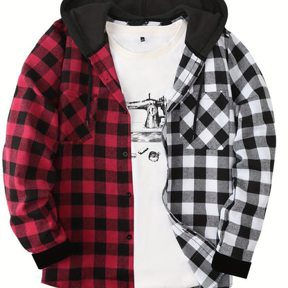 Camisa Masculina com Capuz em Xadrez - Conforto e Estilo para o Dia a Dia
