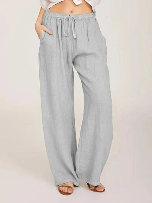 Calça Linho de Algodão Outono/Inverno 2024