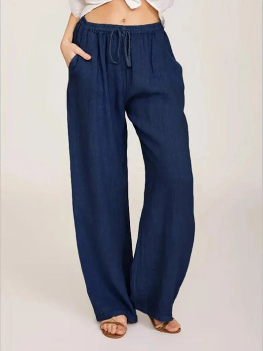 Calça Linho de Algodão Outono/Inverno 2024