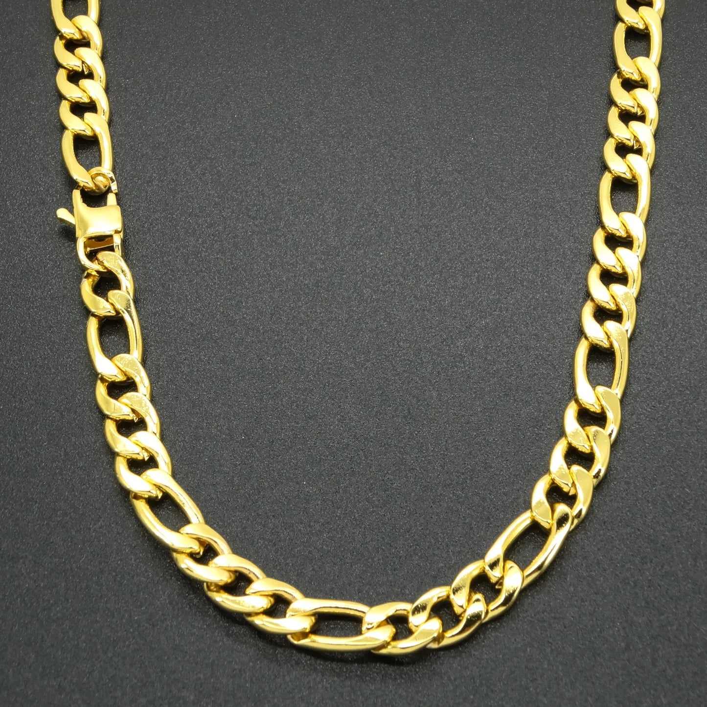 Colar Figaro Ylandy™ - Banhado a Ouro 18K, 8MM em Aço Inox