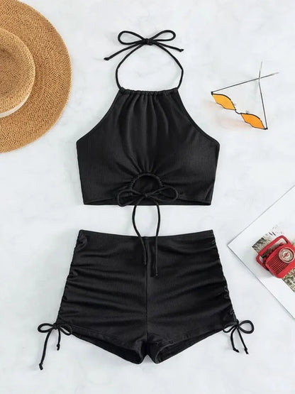 ECLÍPSE NOIR — Conjunto Tankini de Luxo Contemporâneo
