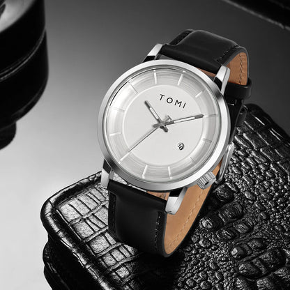TOMI Executive - Relógio Masculino de Luxo em Couro Legítimo