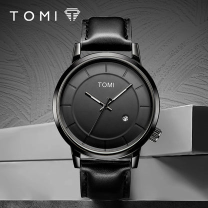 TOMI Executive - Relógio Masculino de Luxo em Couro Legítimo