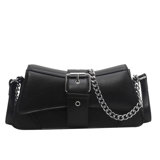 Bolsa Feminina com Corrente - Couro PU Premium - Estilo Vintage Luxo