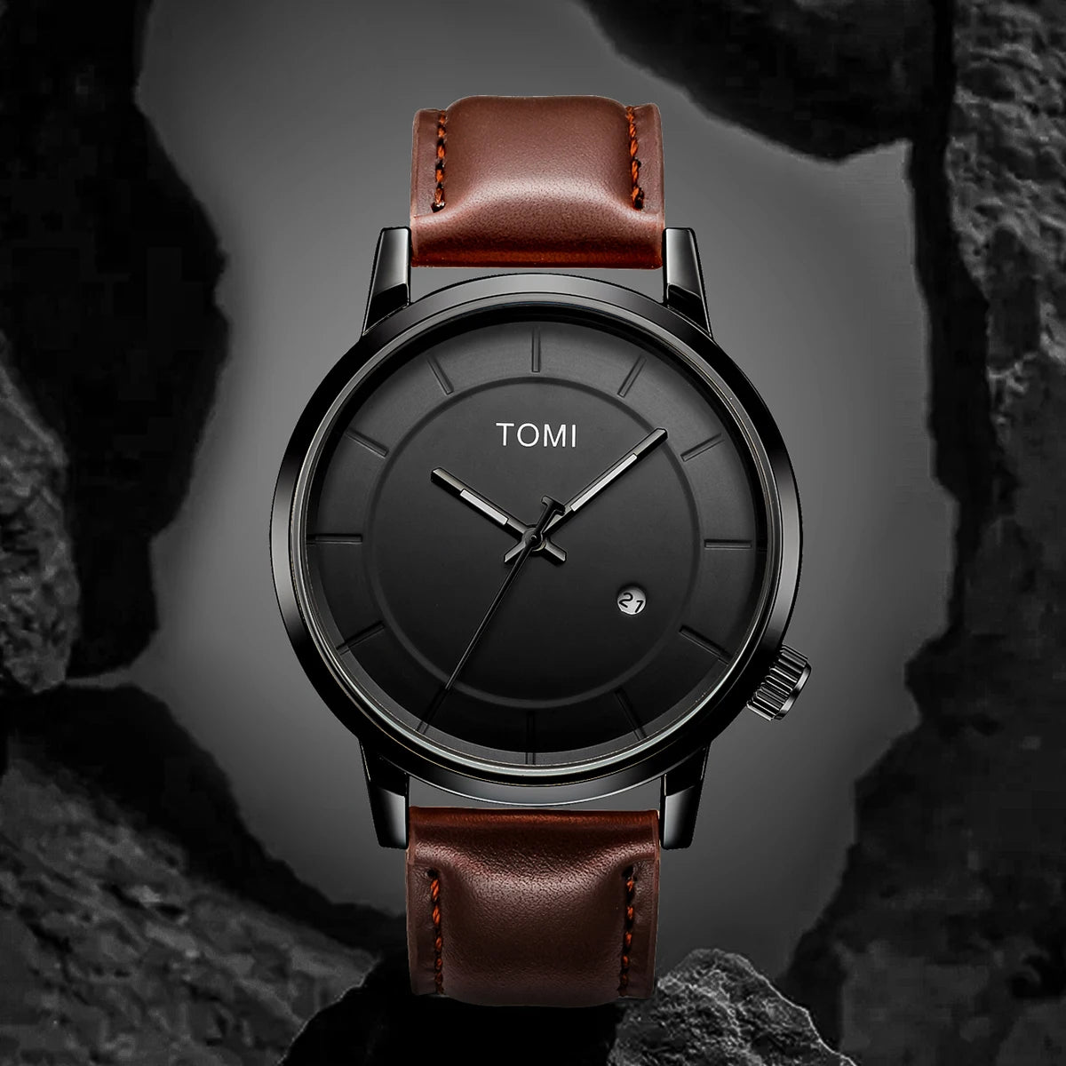 TOMI Executive - Relógio Masculino de Luxo em Couro Legítimo