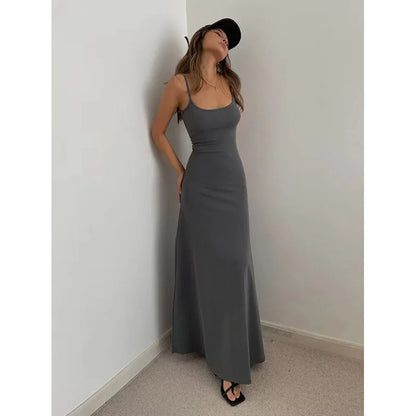 Vestido Longo Halter Feminino - Verão 2025