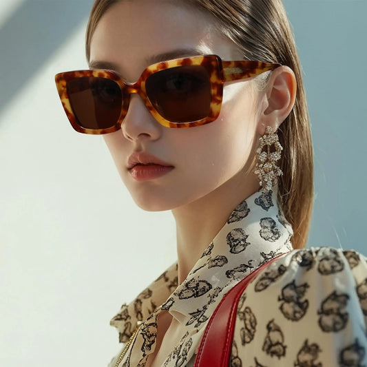 Zen Aurora Butterfly Thick-Frame — Óculos de Sol Acetato Polarizados Femininos