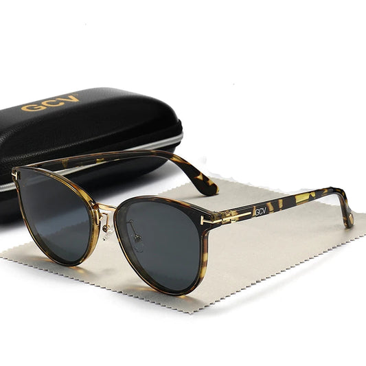 Óculos Lady Cat Eye 2025 – Polarizados, Luxo Ultralight