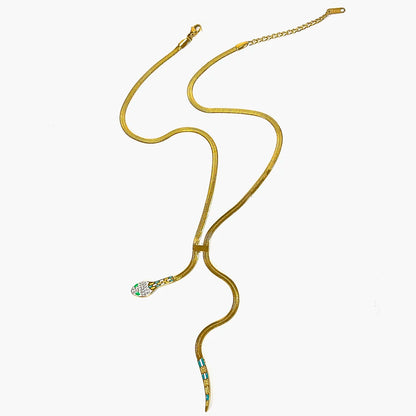 Colar Serpente Dourada Lúmina