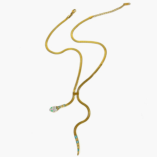 Colar Serpente Dourada Lúmina