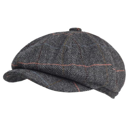Chapéu de Inverno Elegante em Lã Herringbone - Estilo Retrô Unissex