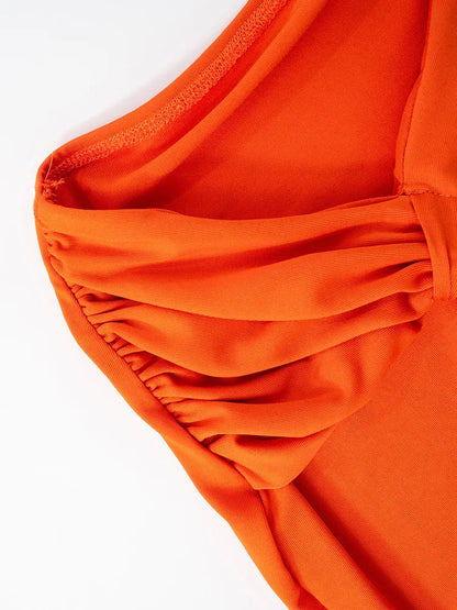 Vestido Longo Draped Éclipse – Elegância Escultural