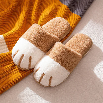 Chinelos de Inverno Peludos - Conforto Premium com Design de Patinhas de Gato
