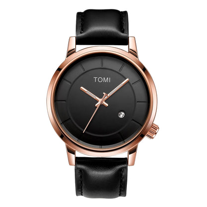 TOMI Executive - Relógio Masculino de Luxo em Couro Legítimo