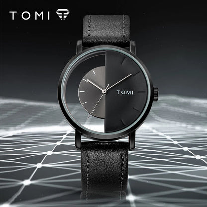 Relógio Minimalista TOMI – Design Vazado em Quartzo
