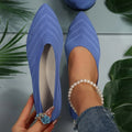 Sapato Feminino Elegance 2024 - Bico Fino em Malha Respirável, Slip-on Office e Casual
