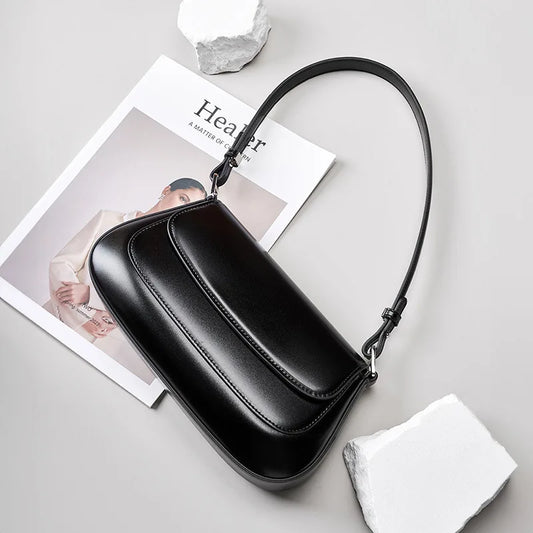Bolsa Feminina Premium em Couro Genuíno - Estilo Vintage 2025