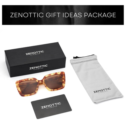 Zen Aurora Butterfly Thick-Frame — Óculos de Sol Acetato Polarizados Femininos