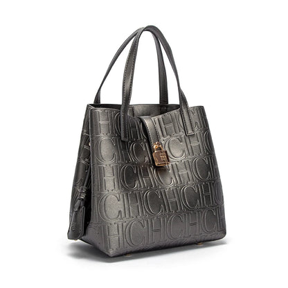 Bolsa Feminina Clássica Retro 2025 - Couro Sintético PU | Estampa Letter | Grande Capacidade