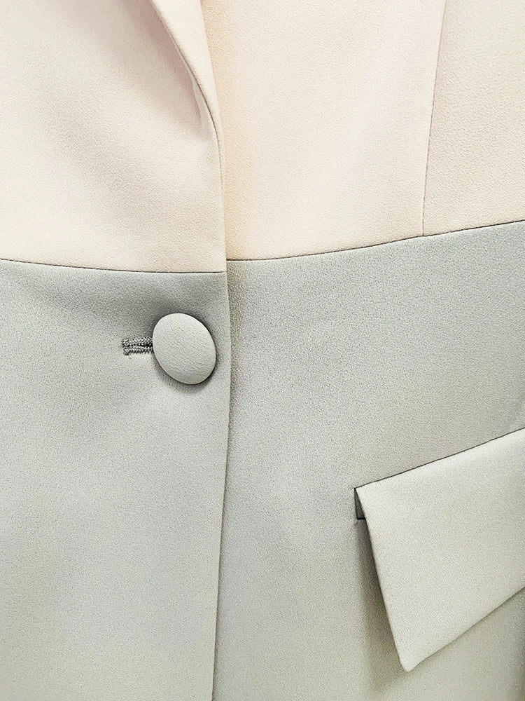 Conjunto Alfaiataria Supreme™ – Blazer Bicolor & Calça Flare Elegance