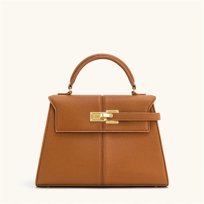 Bolsa de Couro Élise Bordeaux Grand Classique