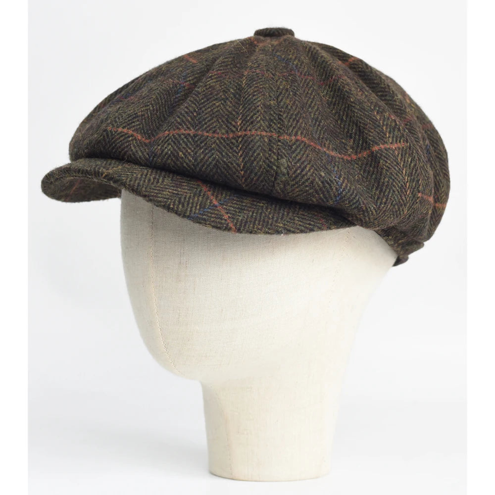 Chapéu de Inverno Elegante em Lã Herringbone - Estilo Retrô Unissex