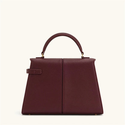 Bolsa de Couro Élise Bordeaux Grand Classique