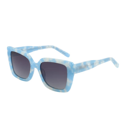 Zen Aurora Butterfly Thick-Frame — Óculos de Sol Acetato Polarizados Femininos