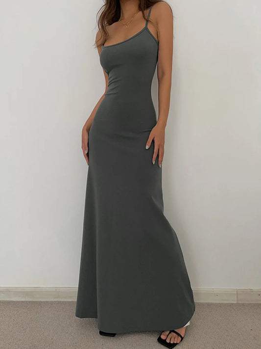 Vestido Longo Halter Feminino - Verão 2025