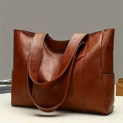 Vintage Majestic - Bolsa Tote Retrô em PU Vegano