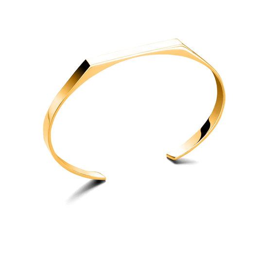 Pulseira Masculina Ylandy™ - Aço Inox 5MM com Banho de Ouro