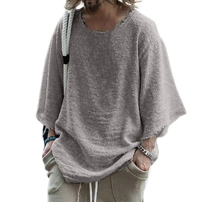 Camiseta Masculina Relic Raw – Manga Longa com Bordas Irregulares
