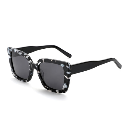 Zen Aurora Butterfly Thick-Frame — Óculos de Sol Acetato Polarizados Femininos