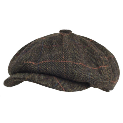 Chapéu de Inverno Elegante em Lã Herringbone - Estilo Retrô Unissex